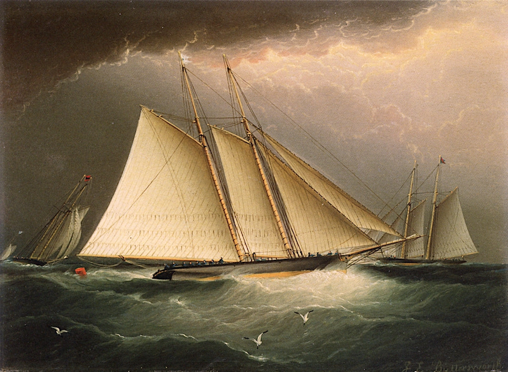 Henrietta,' 'Fleetwing' and 'Vesta', vintage artwork by James E. Buttersworth, A3 (16x12") Poster Print