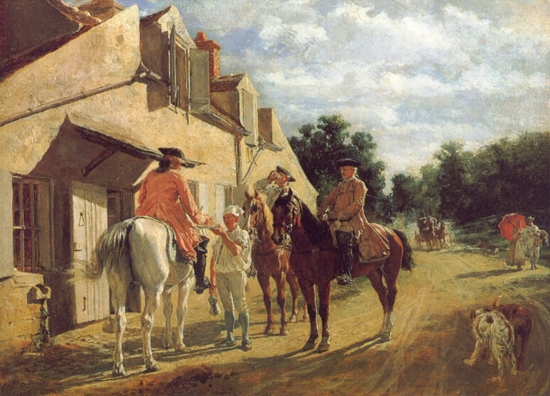 At the Relay Station, vintage artwork by Jean-Louis Ernest Meissonier, A3 (16x12") Poster Print