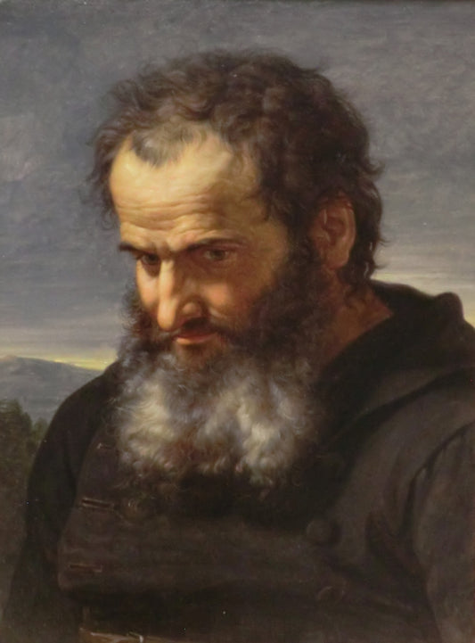 Portrait of Francesco Fornacciari, vintage artwork by François-Xavier Fabre, 12x8" (A4) Poster