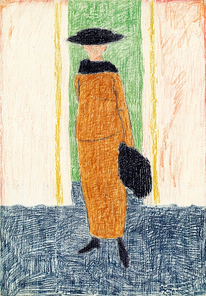 At the Exhibition, vintage artwork by Leon Spilliaert, 12x8" (A4) Poster