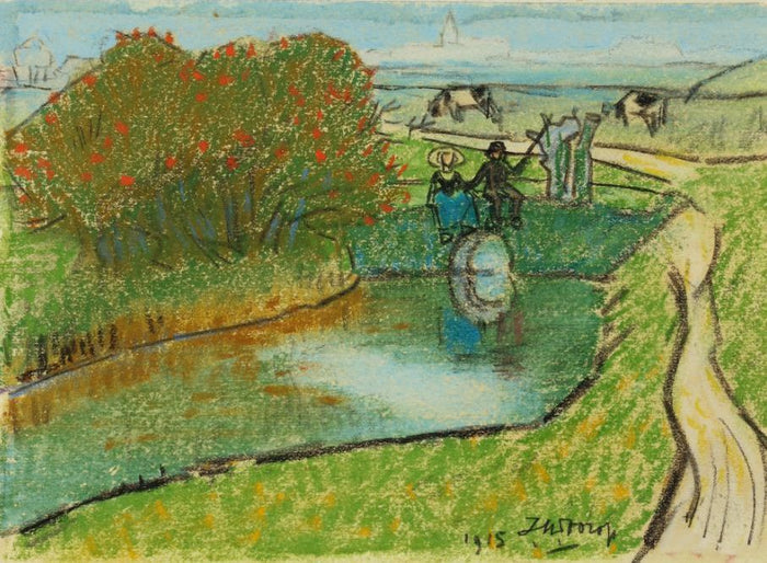 Landscape with Fisher by Jan Toorop,A3(16x12