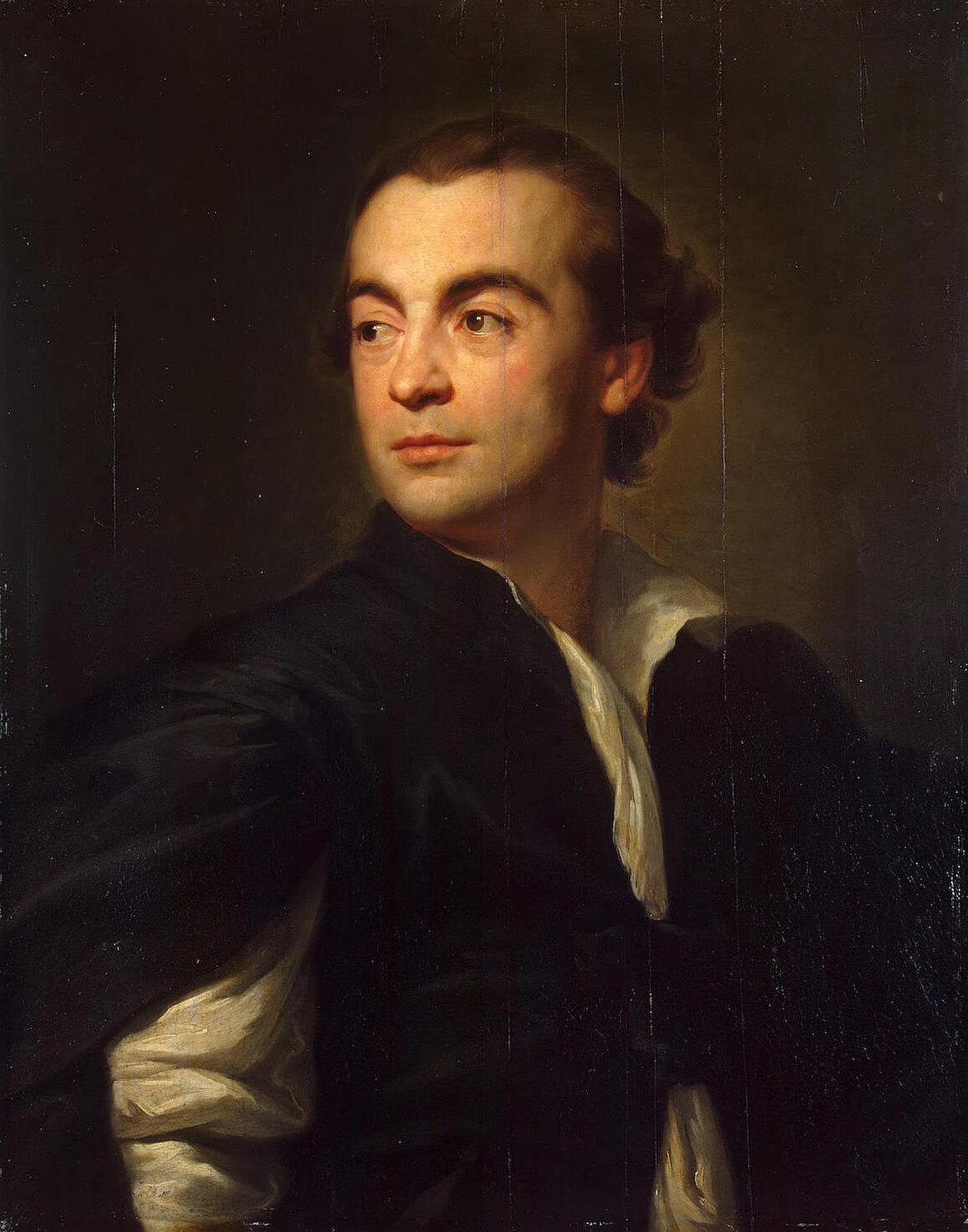Portrait of Johann Joachim Winckelmann (?), vintage artwork by Anton Raphael Mengs, 12x8" (A4) Poster