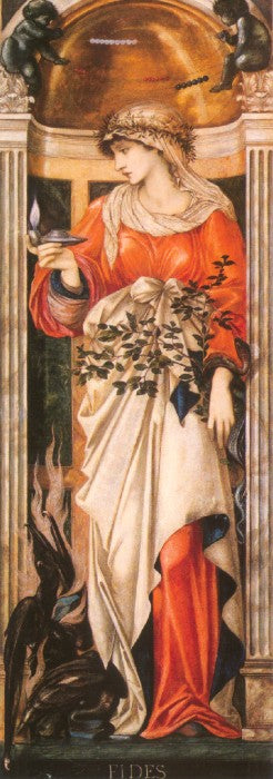 Fides, vintage artwork by Sir Edward Burne-Jones, 12x8" (A4) Poster