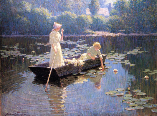 Pond Lilies, vintage artwork by Abbott Fuller Graves, 12x8" (A4) Poster
