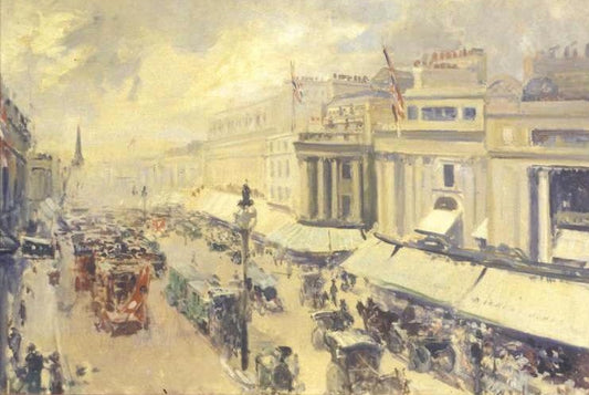 London:  Regent Street, vintage artwork by Jacques-Émile Blanche, 12x8" (A4) Poster
