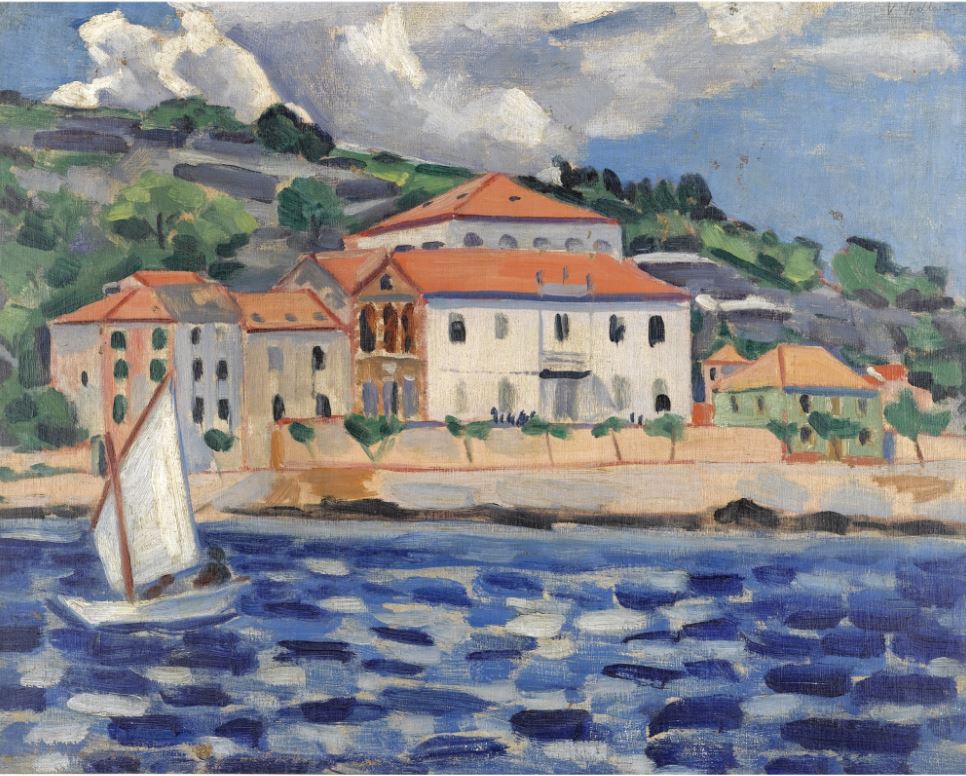 Along the Adriatic, vintage artwork by Václav Špála, 12x8" (A4) Poster