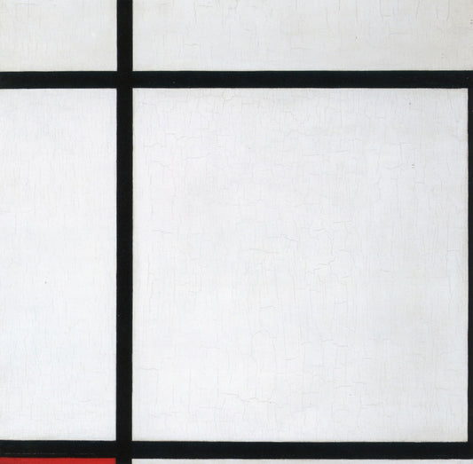 Composition II, with Red, vintage artwork by Piet Mondriaan, 12x8" (A4) Poster