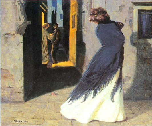 Venetian shadow, vintage artwork by Tavik Frantisek Simon, 12x8" (A4) Poster