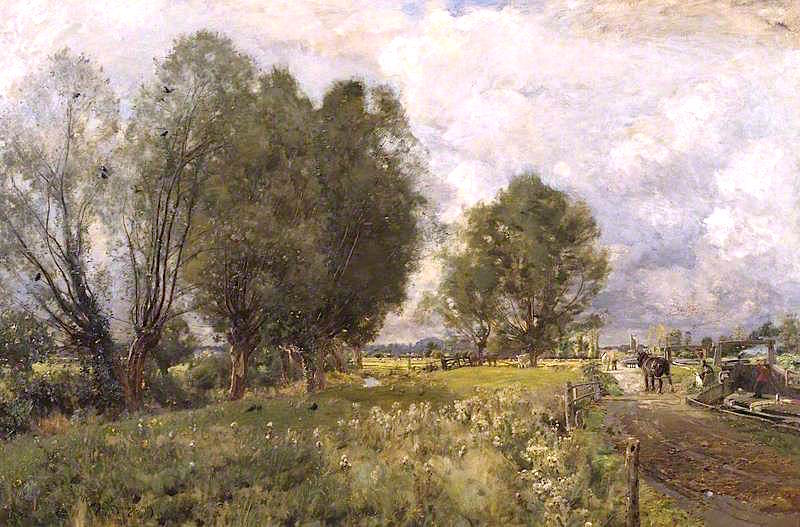 In the Country of Constable, vintage artwork by Sir David Scott Murray, 12x8" (A4) Poster