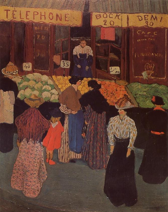 At the market by Felix Vallotton,A3(16x12")Poster