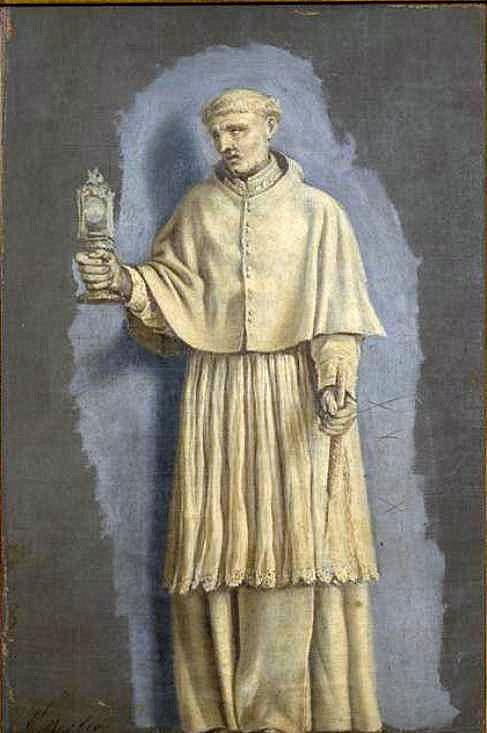 Christian Figures, St Norbert, vintage artwork by Laurent de La Hyre, 12x8" (A4) Poster