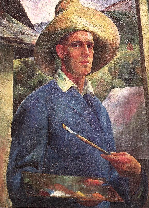Self-Portrait with Hat by Karoly Patko,16x12(A3) Poster