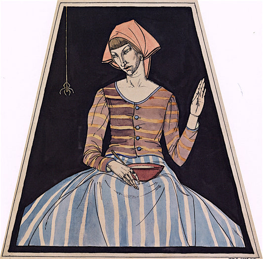 Little Miss Muffet by Winifred Knights,16x12(A3) Poster