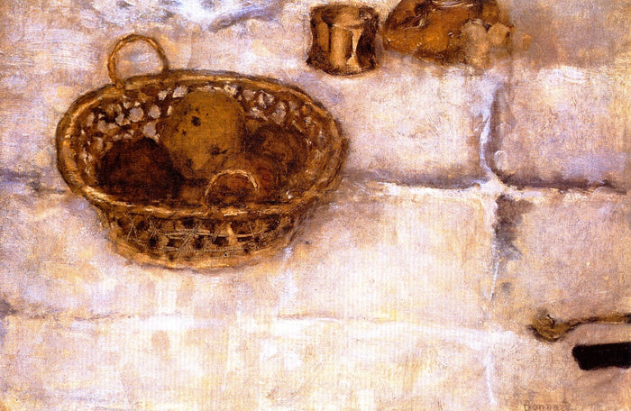 Basket of Fruit on a Tablecloth by Pierre Bonnard,A3(16x12