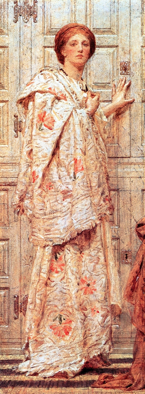 An Embroidery, vintage artwork by Albert Joseph Moore, A.R.W.S., 12x8" (A4) Poster