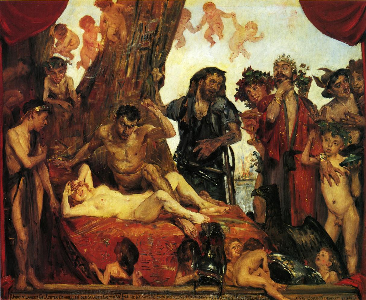 Homeric Laughter, First Version by Lovis Corinth,A3(16x12")Poster