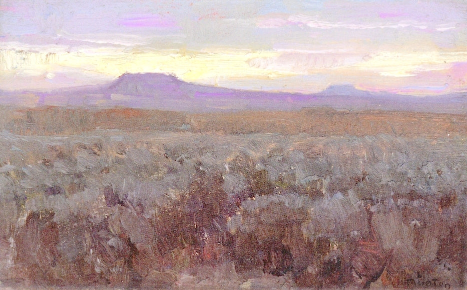Desert Sunset, vintage artwork by William Herbert Dunton, 12x8" (A4) Poster
