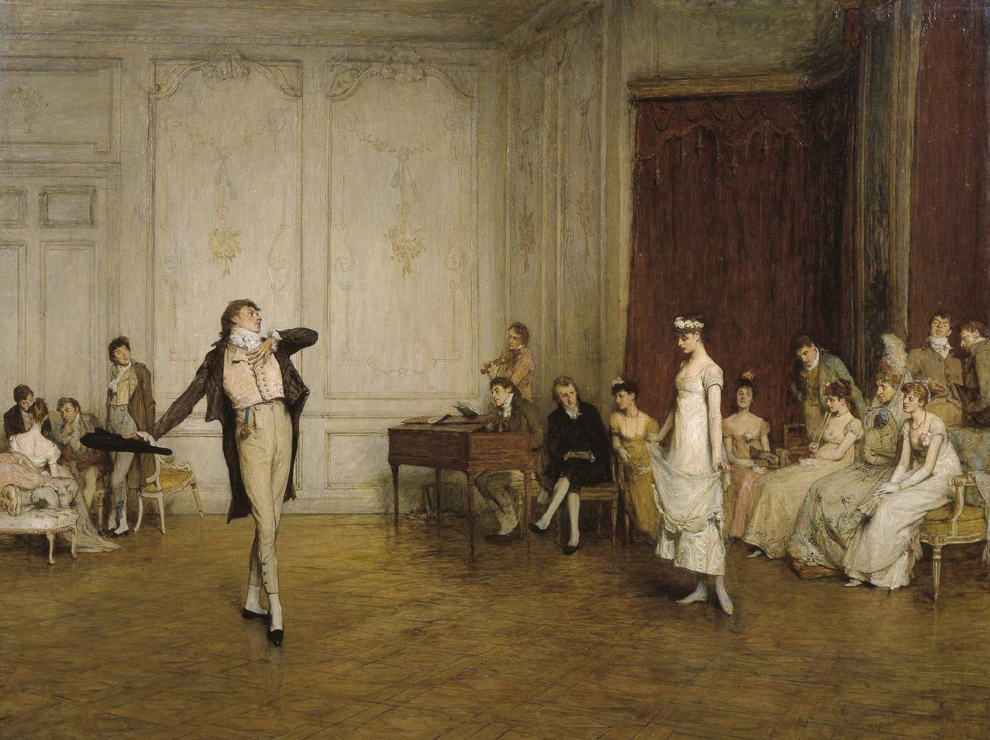 Her First Dance, vintage artwork by Sir William Quiller Orchardson, 12x8" (A4) Poster
