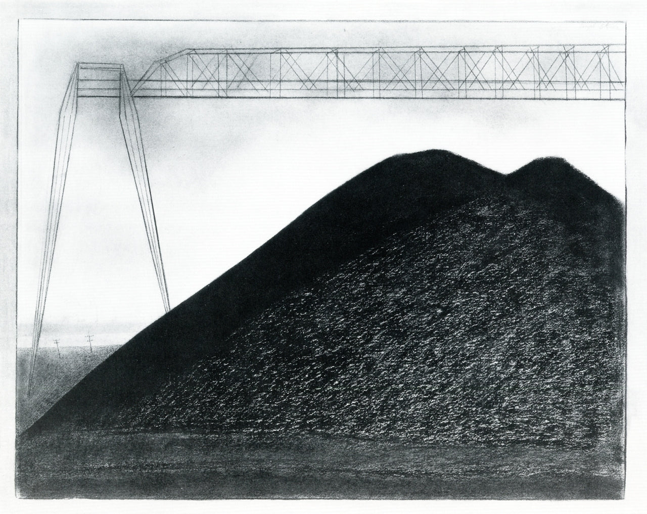 Bituminous Cole Storage Piles by Joseph Stella,16x12(A3) Poster