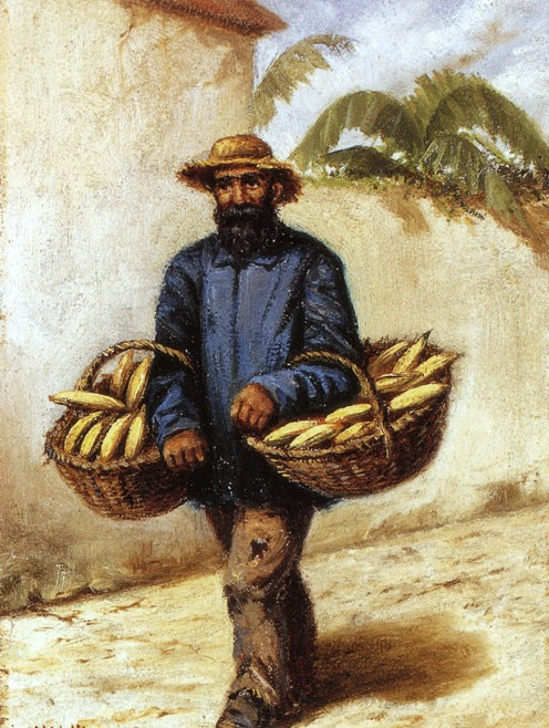 Banana Peddler of Greenville, Mississippi, vintage artwork by William Aiken Walker, 12x8" (A4) Poster