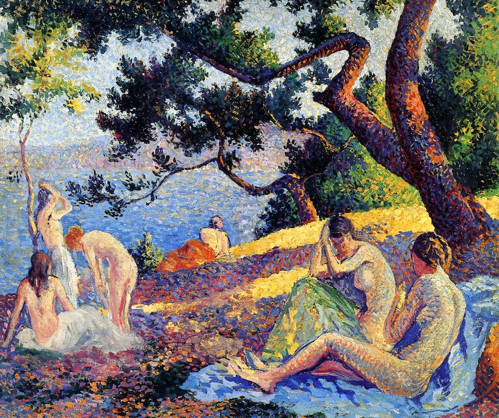 Bathers by the Sea by Maximilien Luce,A3(16x12")Poster
