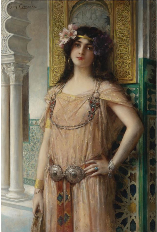 Harem Beauty, vintage artwork by Leon-François Comerre, 12x8" (A4) Poster