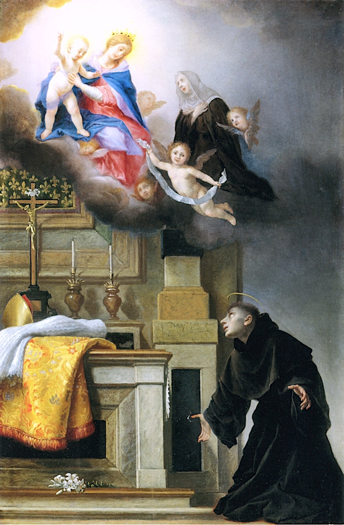 The Vision of Saint Louis of Toulouse, vintage artwork by Carlo Dolci, 12x8" (A4) Poster
