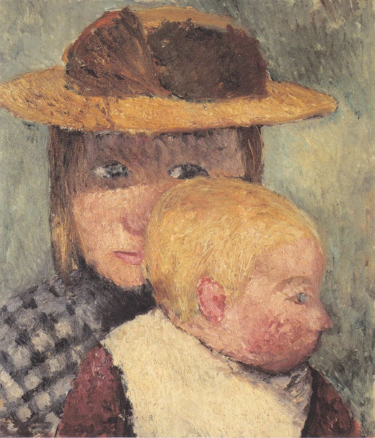 Children in the Sun, vintage artwork by Paula Modersohn-Becker, 12x8" (A4) Poster