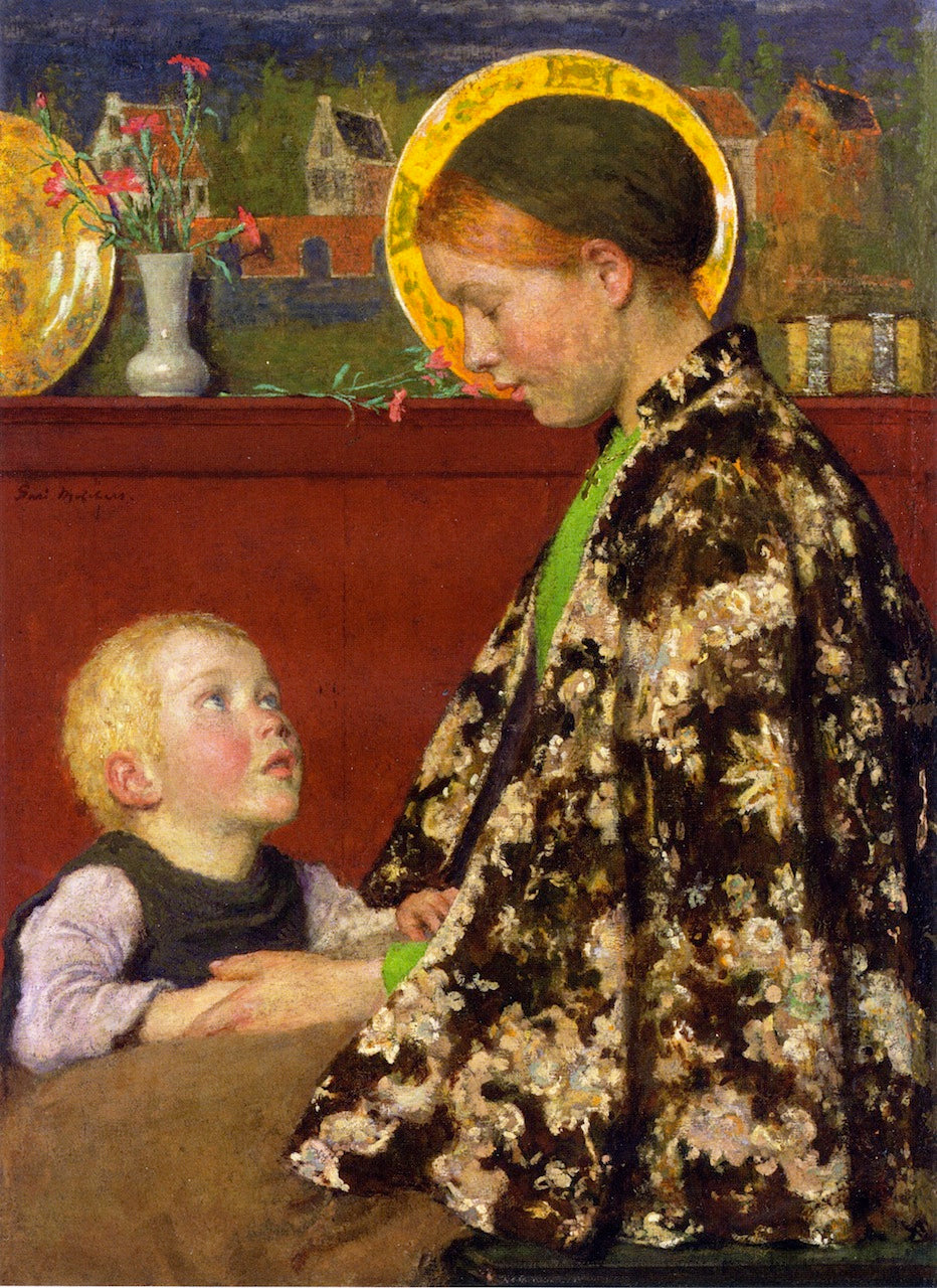 Young Mother by Gari Melchers,A3(16x12")Poster
