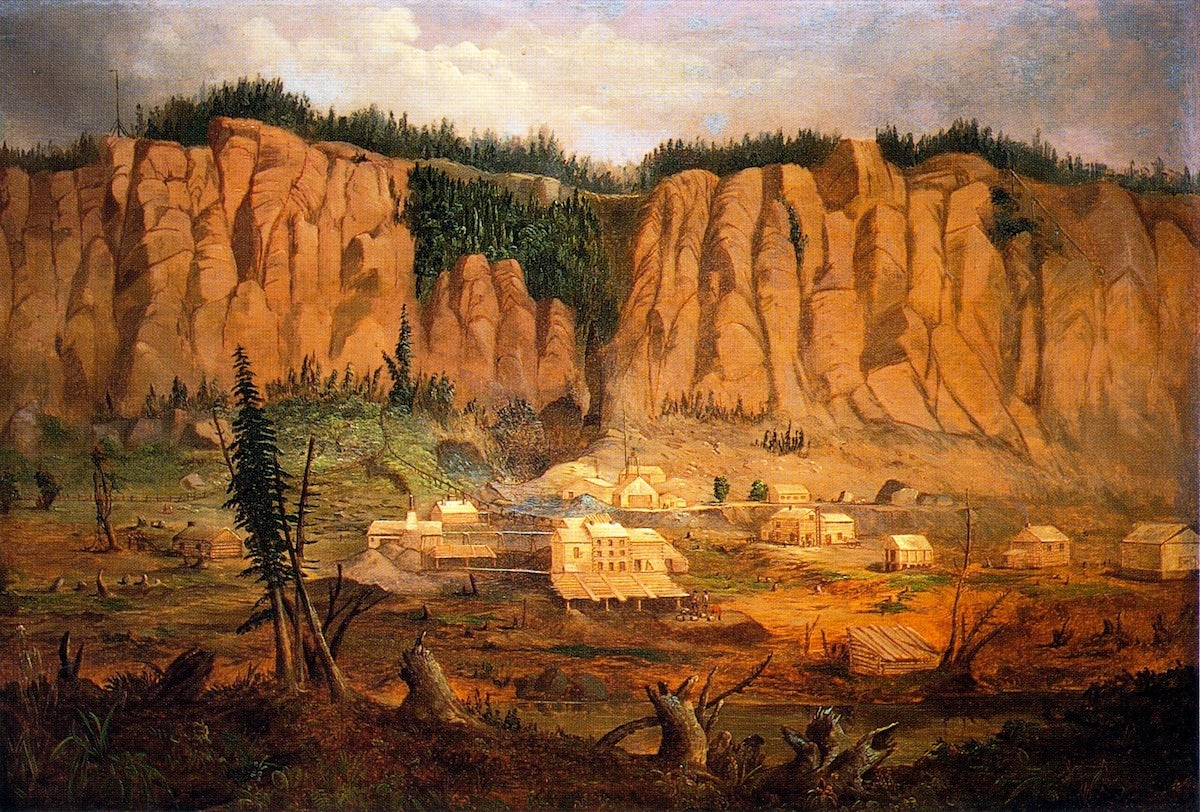 Cliff Mine, vintage artwork by Robert Seldon Duncanson, A3 (16x12") Poster Print