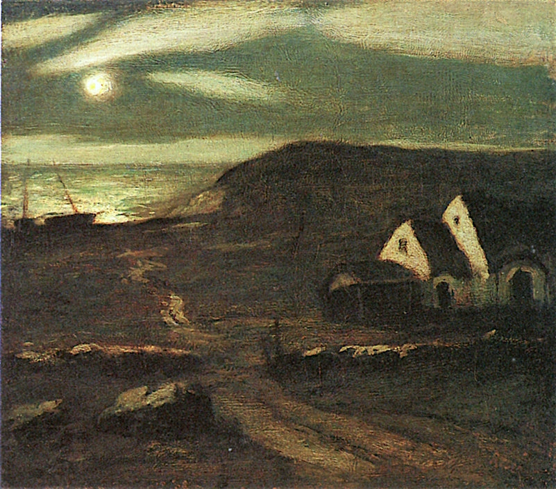 Fisherman's Hut, vintage artwork by Albert Pinkham Ryder, 12x8" (A4) Poster