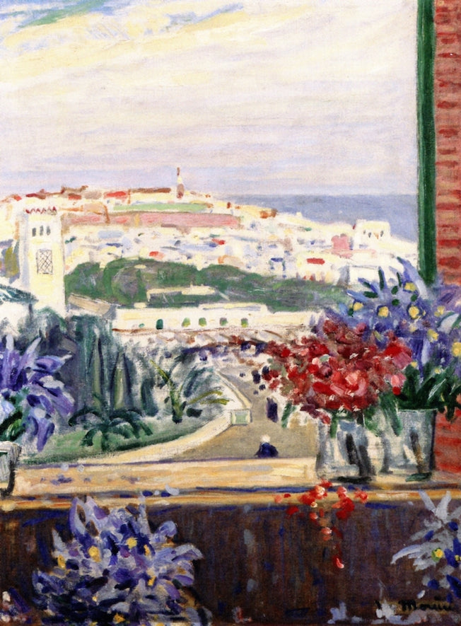 View from the Window, Tangier, vintage artwork by James Wilson Morrice, 12x8" (A4) Poster