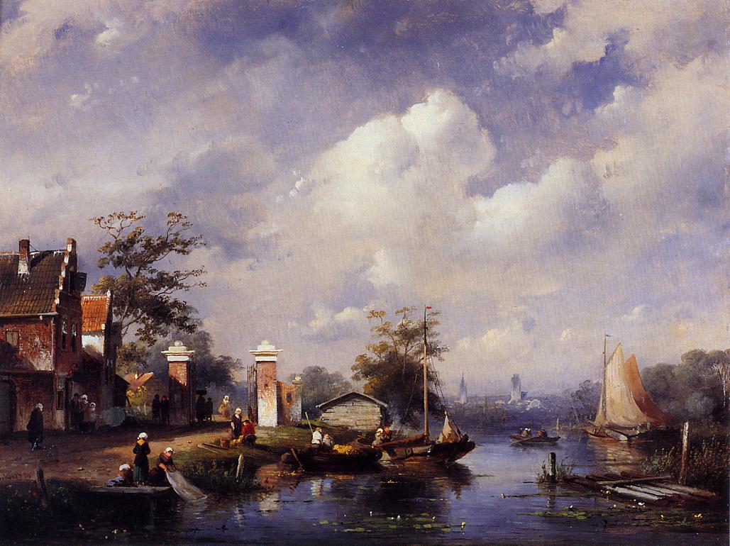 Lomer, vintage artwork by Charles Henri Joseph Leickert, A3 (16x12") Poster Print