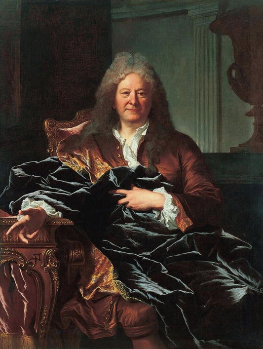 Portrait of Antoine Paris, Conseiller d'Etat, vintage artwork by Hyacinthe Rigaud, 12x8" (A4) Poster