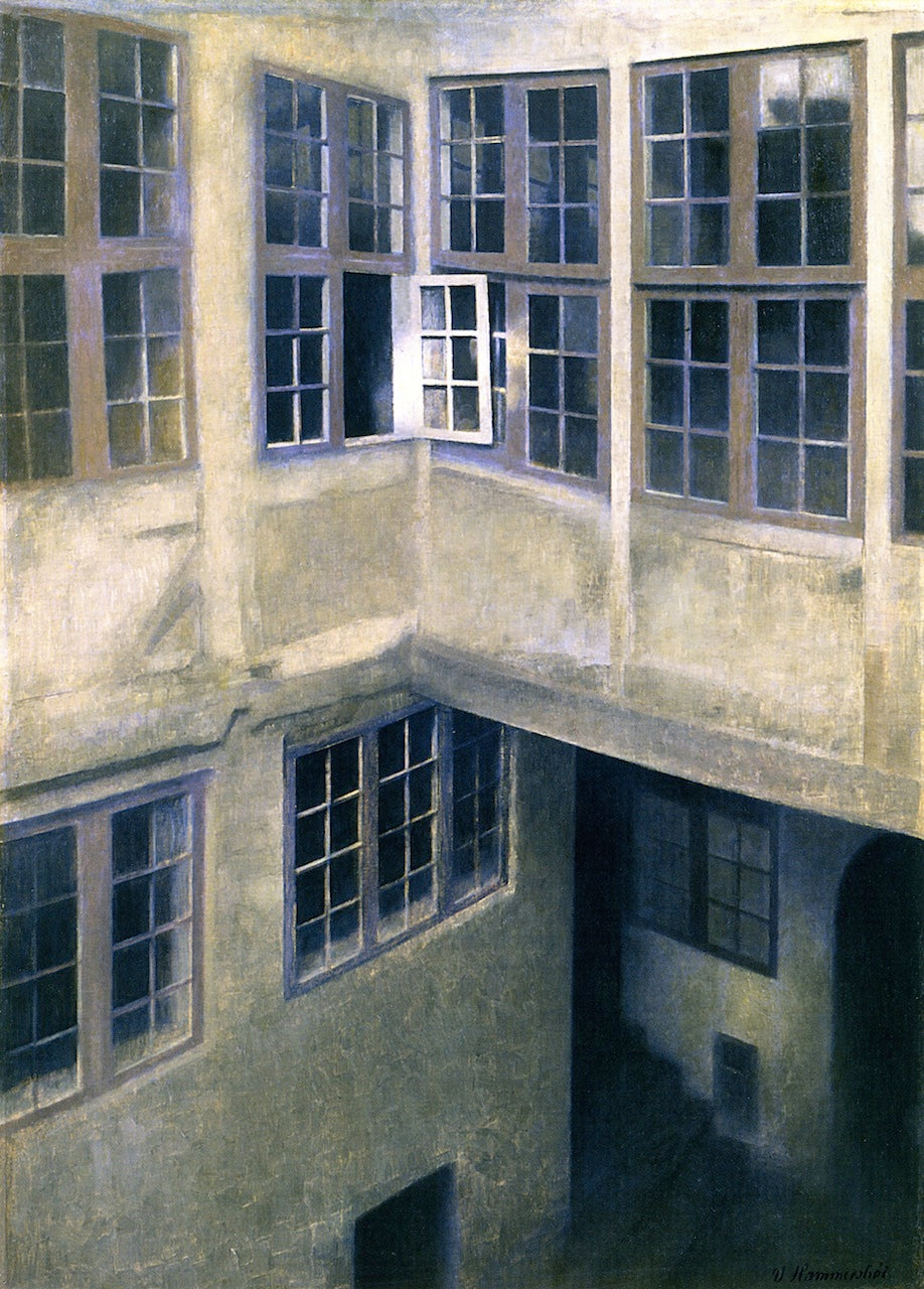 Interior of Courtyard, Strandgade by Vilhelm Hammershoi,A3(16x12")Poster