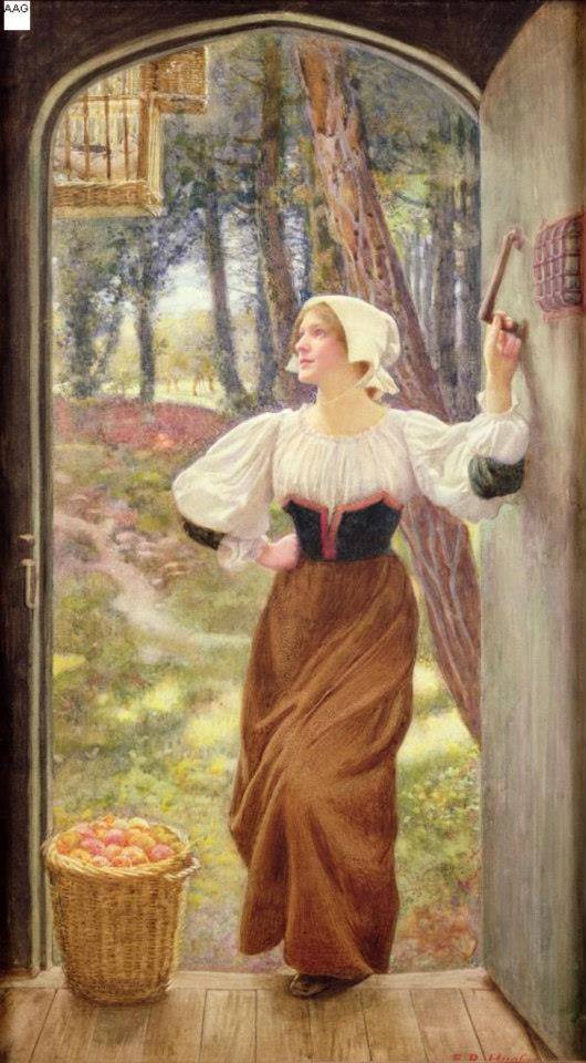 Tithe in Kind, vintage artwork by Edward Robert Hughes, 12x8" (A4) Poster
