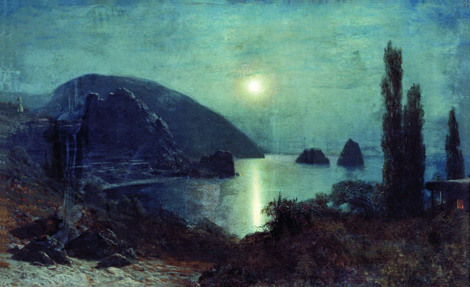 Gurzuf, vintage artwork by Lev Lagorio, 12x8" (A4) Poster