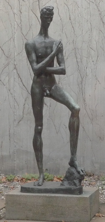 Young Man Standing Up by Wilhelm Lehmbruck,16x12(A3) Poster