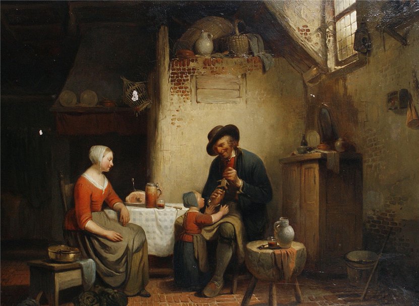 The Toy Maker, vintage artwork by Auguste Serrure, 12x8" (A4) Poster