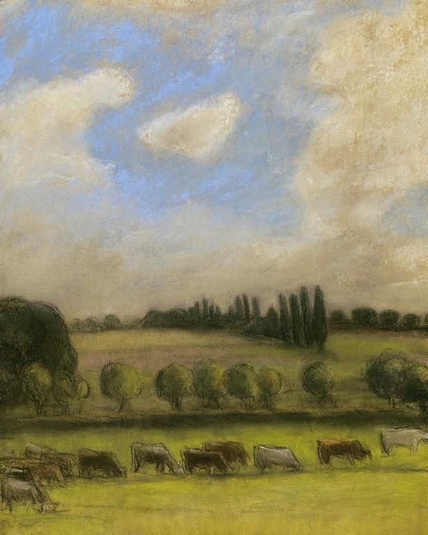 Grazing Cows by Jozsef Rippl-Ronai,A3(16x12")Poster