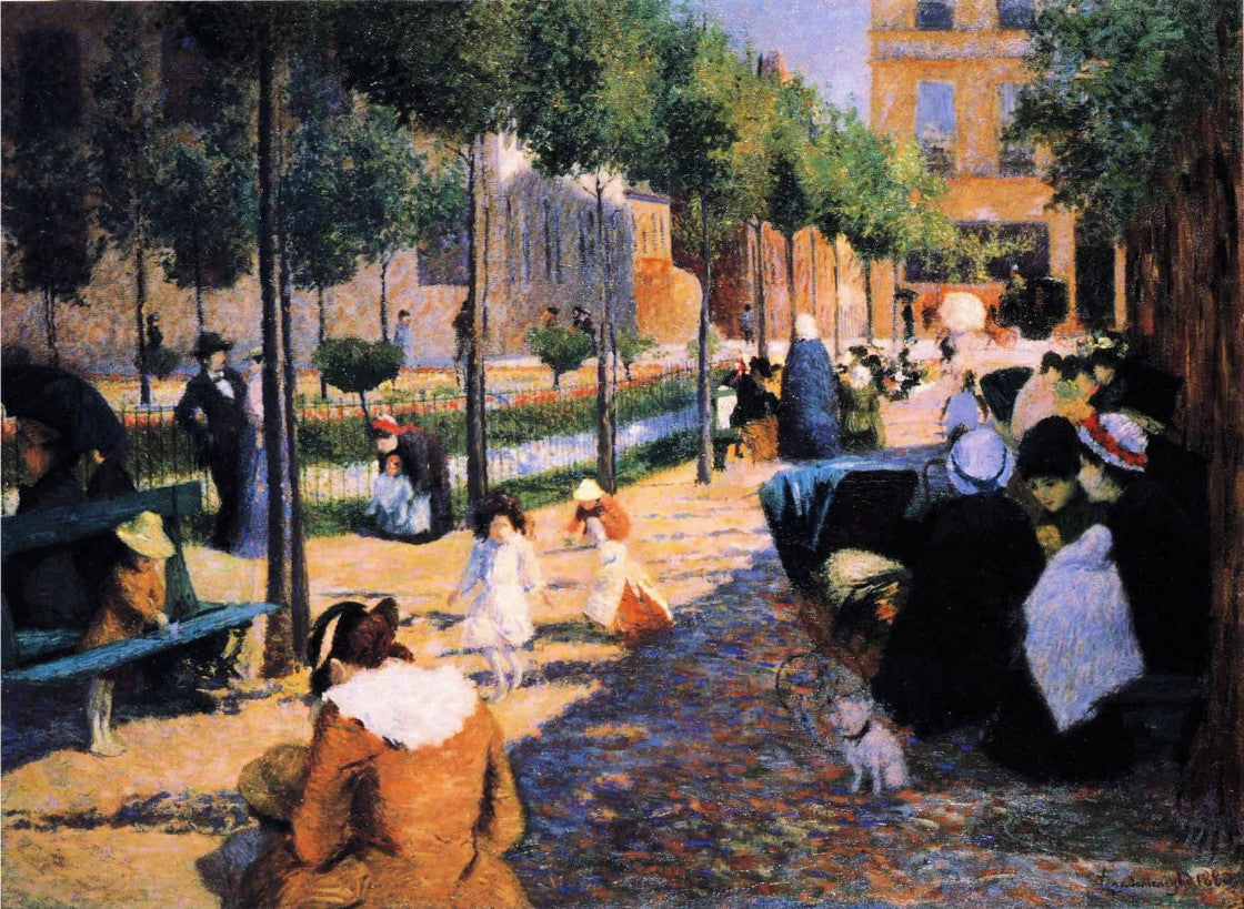 Place d'Anvers, Paris, vintage artwork by Federico Zandomeneghi, 12x8" (A4) Poster