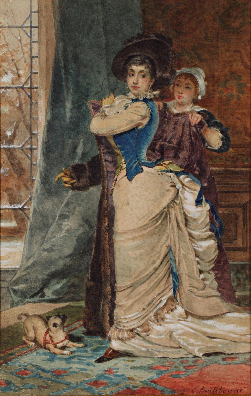 Elegante sur le depart, vintage artwork by Charles Edouard Boutibonne, A3 (16x12") Poster Print