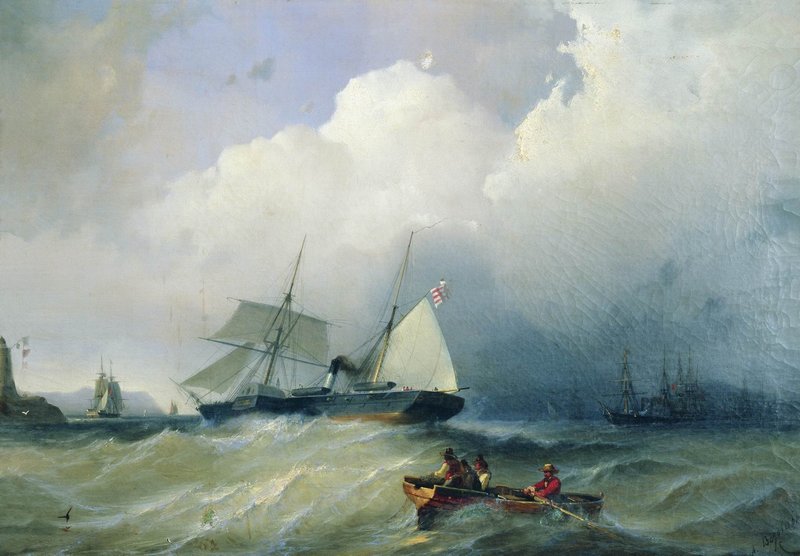 The Baltic Sea, vintage artwork by Alexei Bogoliubov, 12x8" (A4) Poster
