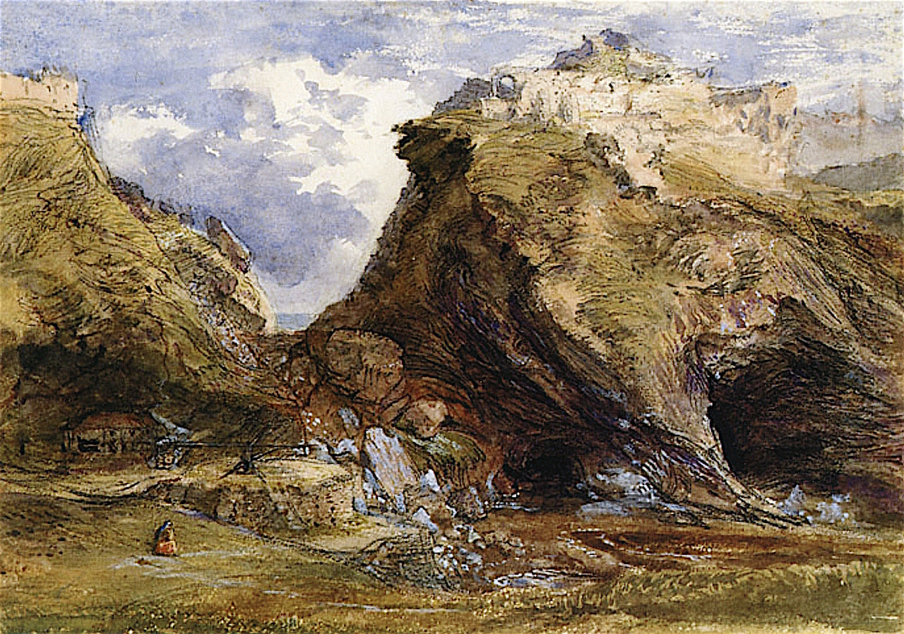 View at Tintagel, vintage artwork by Samuel Palmer, A3 (16x12") Poster Print