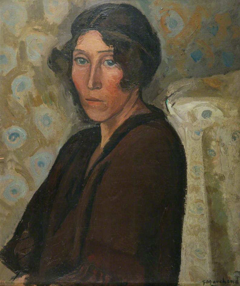 The Lady in Brown by Jean-Hyppolyte Marchand,16x12(A3) Poster