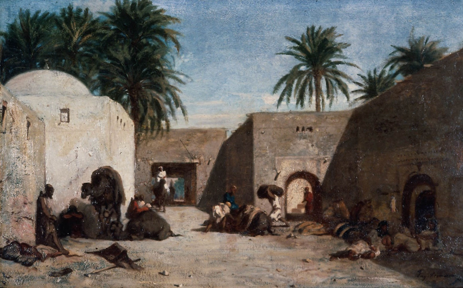 Khan in Algiers, vintage artwork by Eugène Fromentin, A3 (16x12") Poster Print