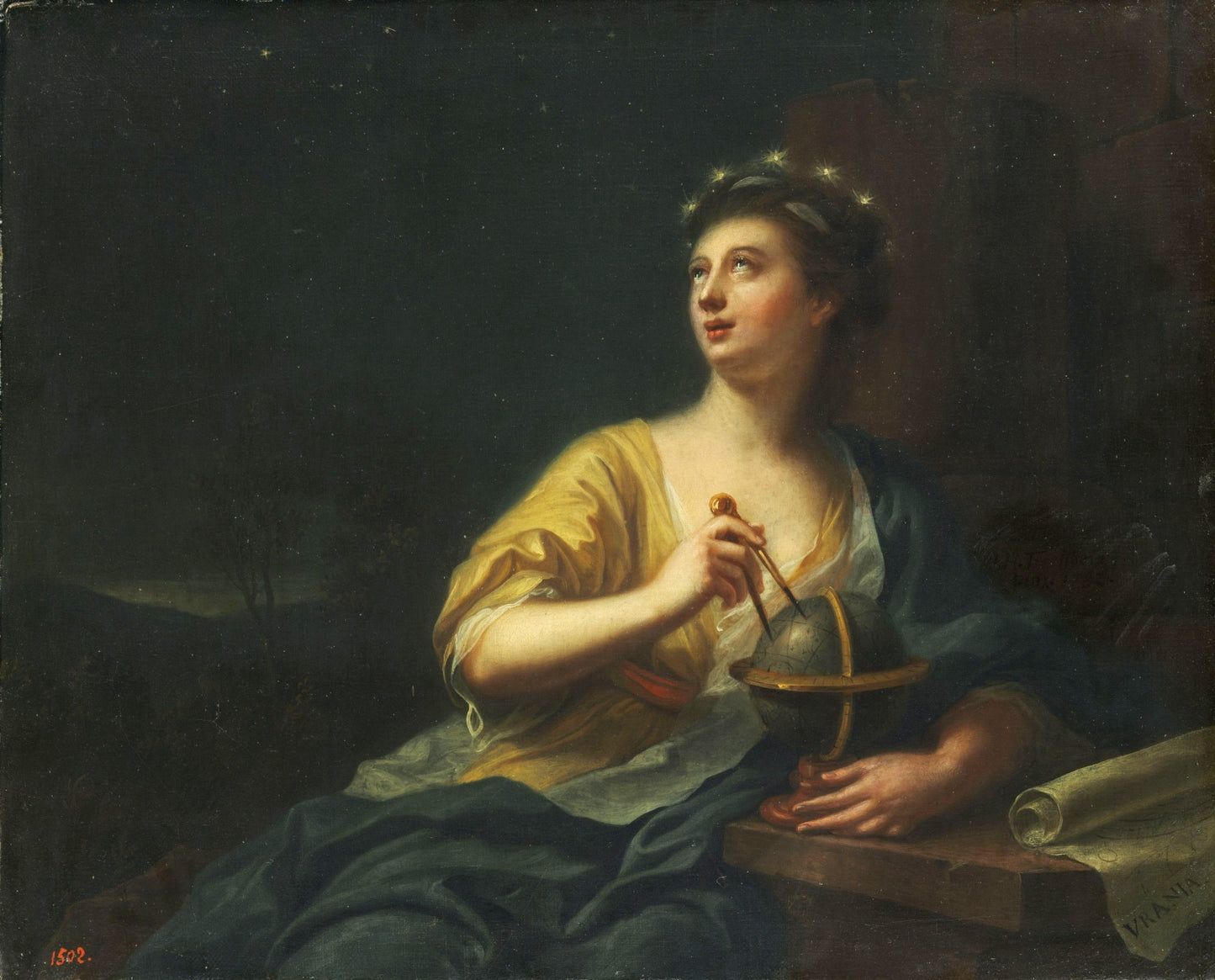 The Nine Muses - Urania (Astronomy), vintage artwork by Johann Heinrich Tischbein the Elder, 12x8" (A4) Poster