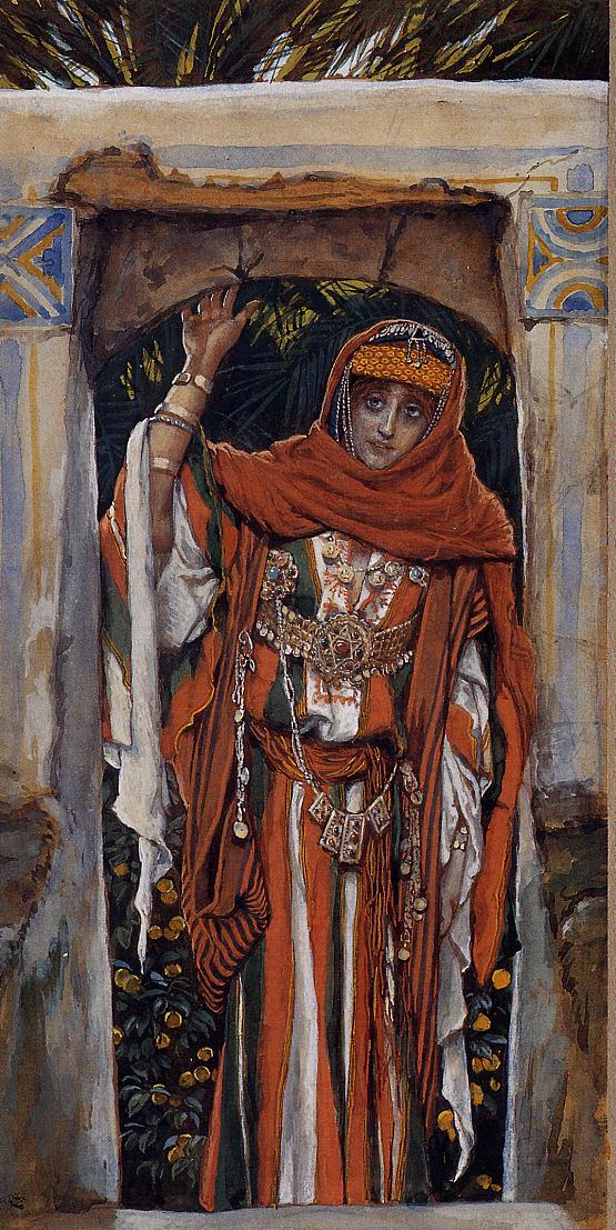 Mary Magdelane before Her Conversion, vintage artwork by James Tissot, 12x8" (A4) Poster