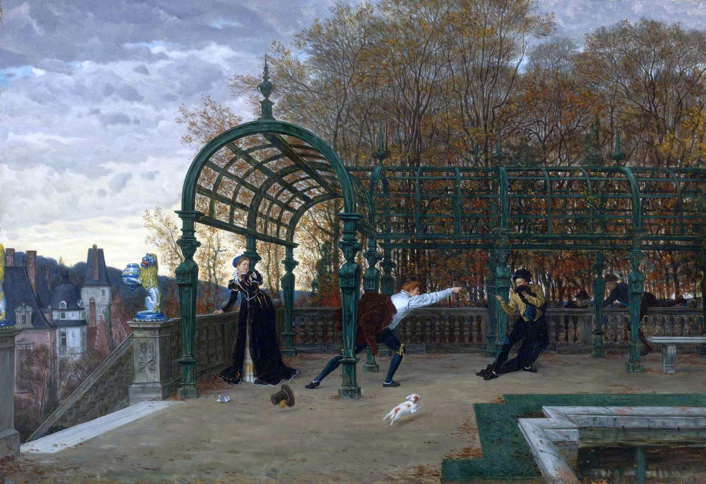 The Attempted Abduction - Tentative d´Enlevement, vintage artwork by James Tissot, 12x8" (A4) Poster