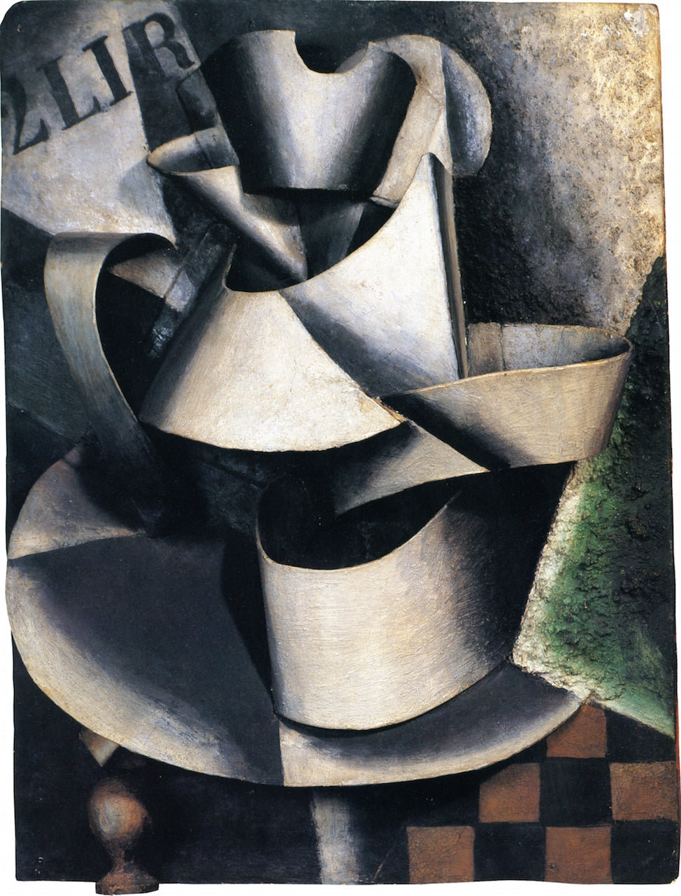The Jug on the Table (Plastic Painting), vintage artwork by Liubov Popova, 12x8" (A4) Poster